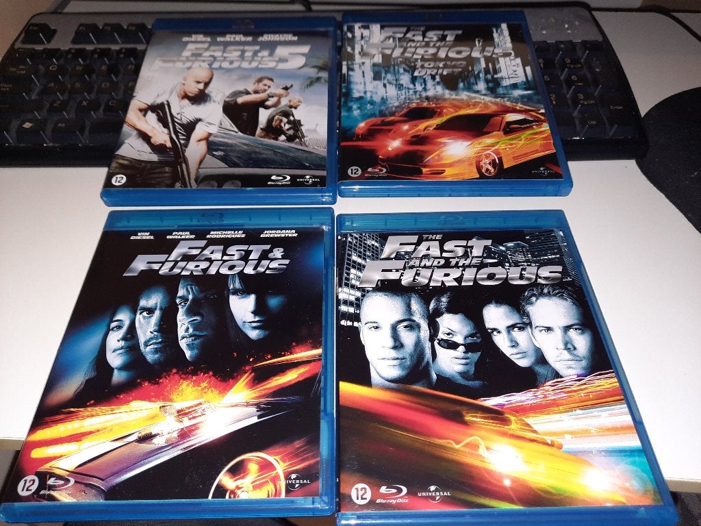 4X BLU RAY fast furious, Cd's en Dvd's, Blu-ray, Ophalen, Zo goed als nieuw, Actie