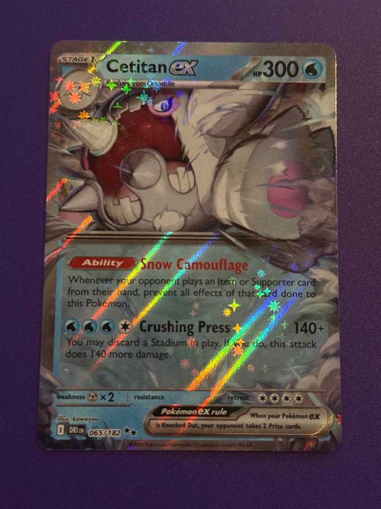 Pokemon cetitan ex 65/182, Verzenden, Nieuw, Losse kaart, Foil
