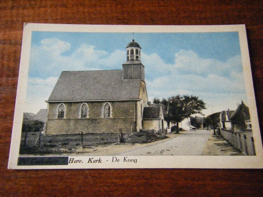 Z41 - Texel - Kerk van De Koog - Mooi/Oud, Ophalen of Verzenden, 1940 tot 1960, Waddeneilanden