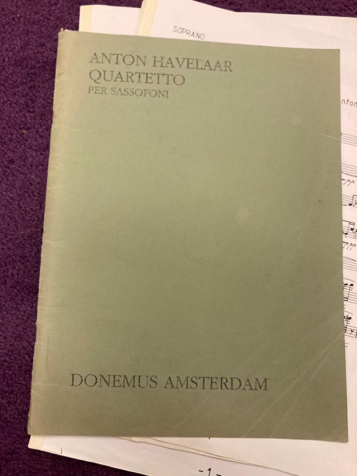 Quartetto, Anton Havelaar voor saxofoonkwartet, Ophalen, Gebruikt, Klassiek, Saxofoon