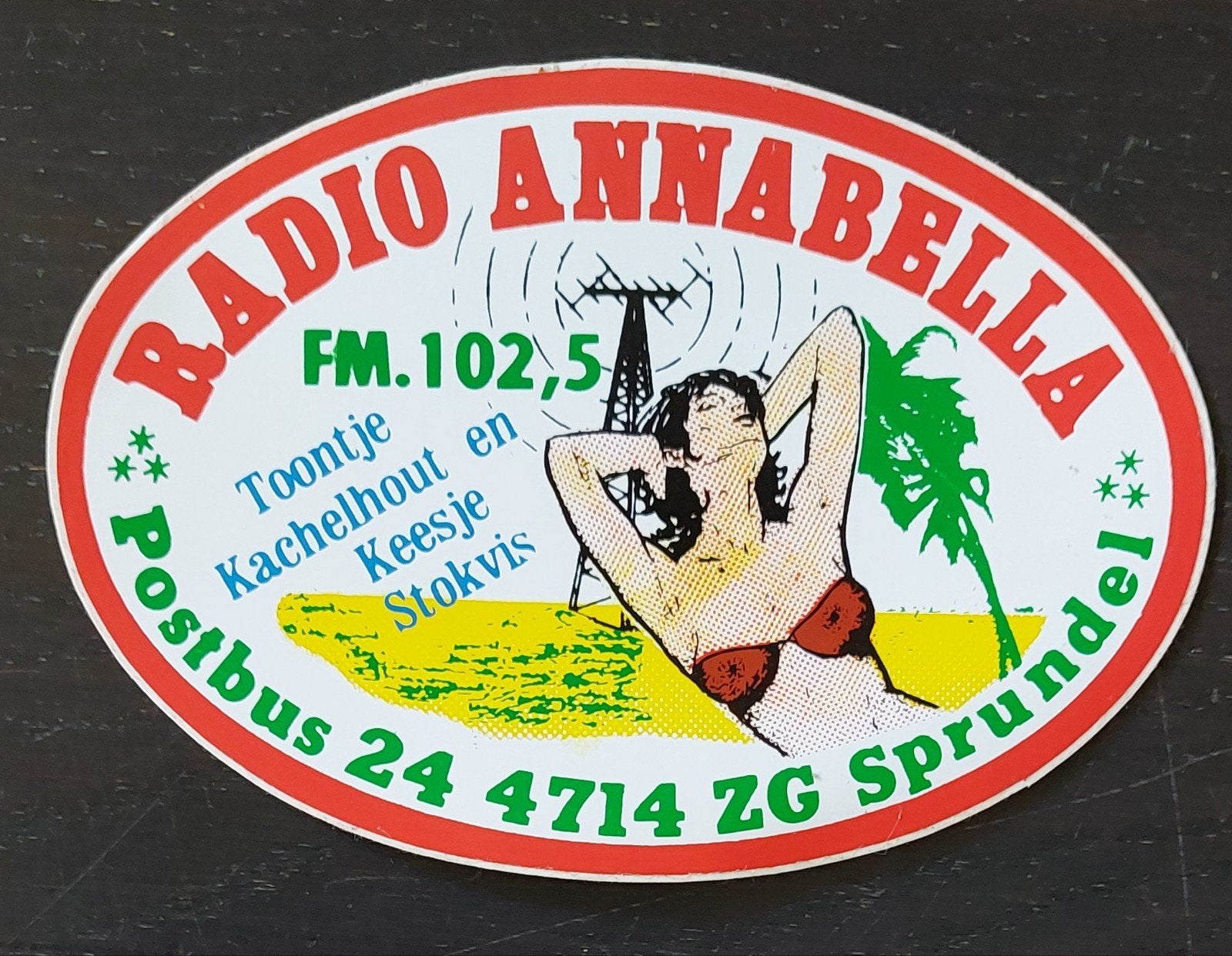 Sticker Radio Annabella Sprundel Zendamateur piratenzender, Ophalen of Verzenden, Gebruikt