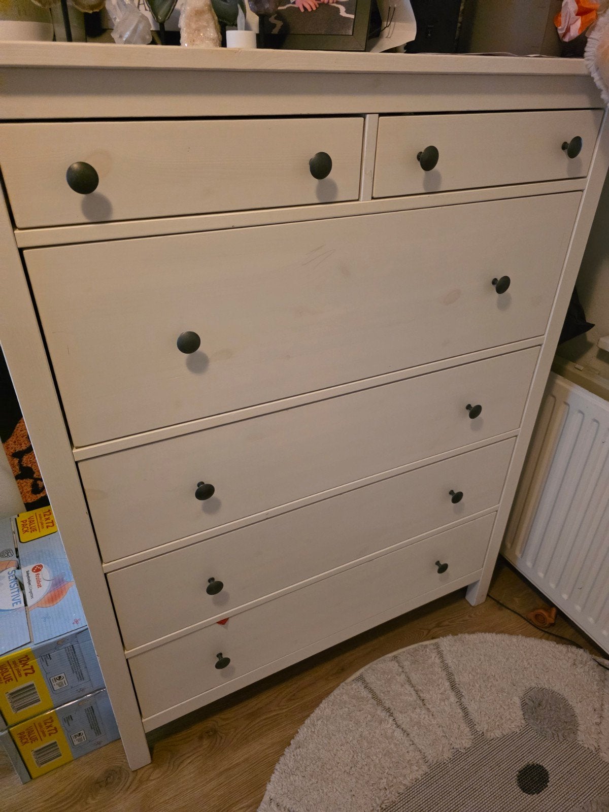 IKEA Hemnes ladekast wit, 6 lades - opknapper, Ophalen, Gebruikt, 100 tot 150 cm, 5 laden of meer