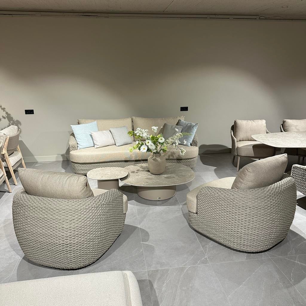 Piemonte loungeset 4 Seasons Outdoor Latte SPECIAL, Verzenden, Nieuw, Bank, Loungeset