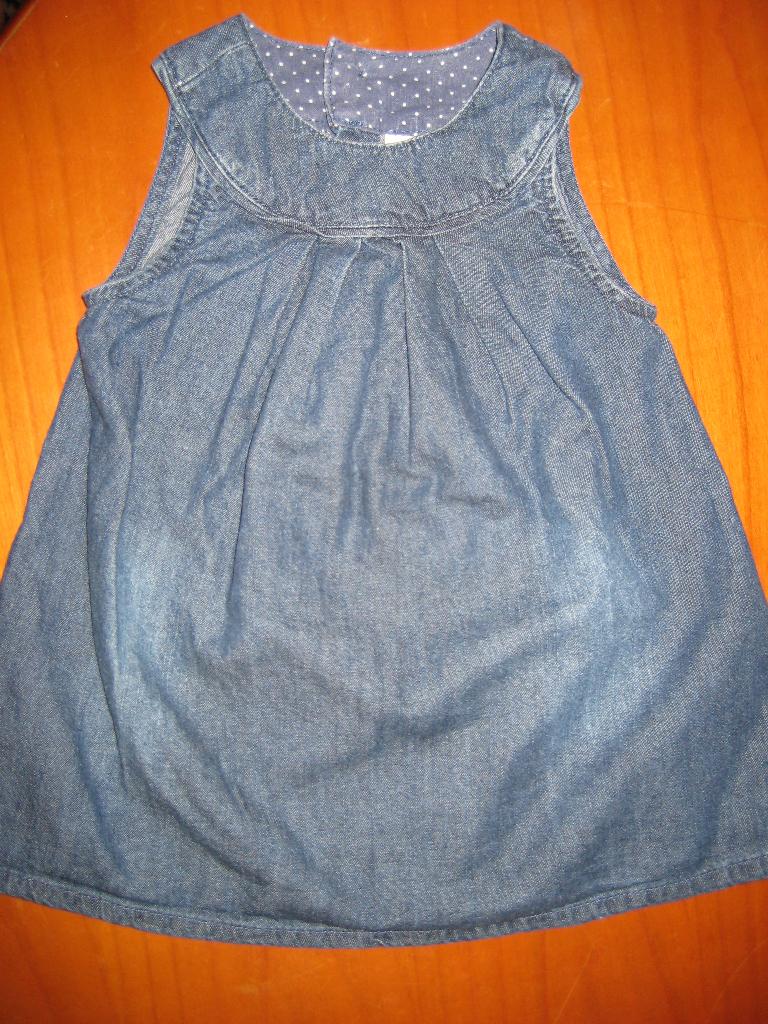 Jeans-jurkje, 74, HEMA, Kinderen en Baby's, Babykleding | Maat 74, Ophalen of Verzenden, Zo goed als nieuw, Meisje, Jurkje of Rokje