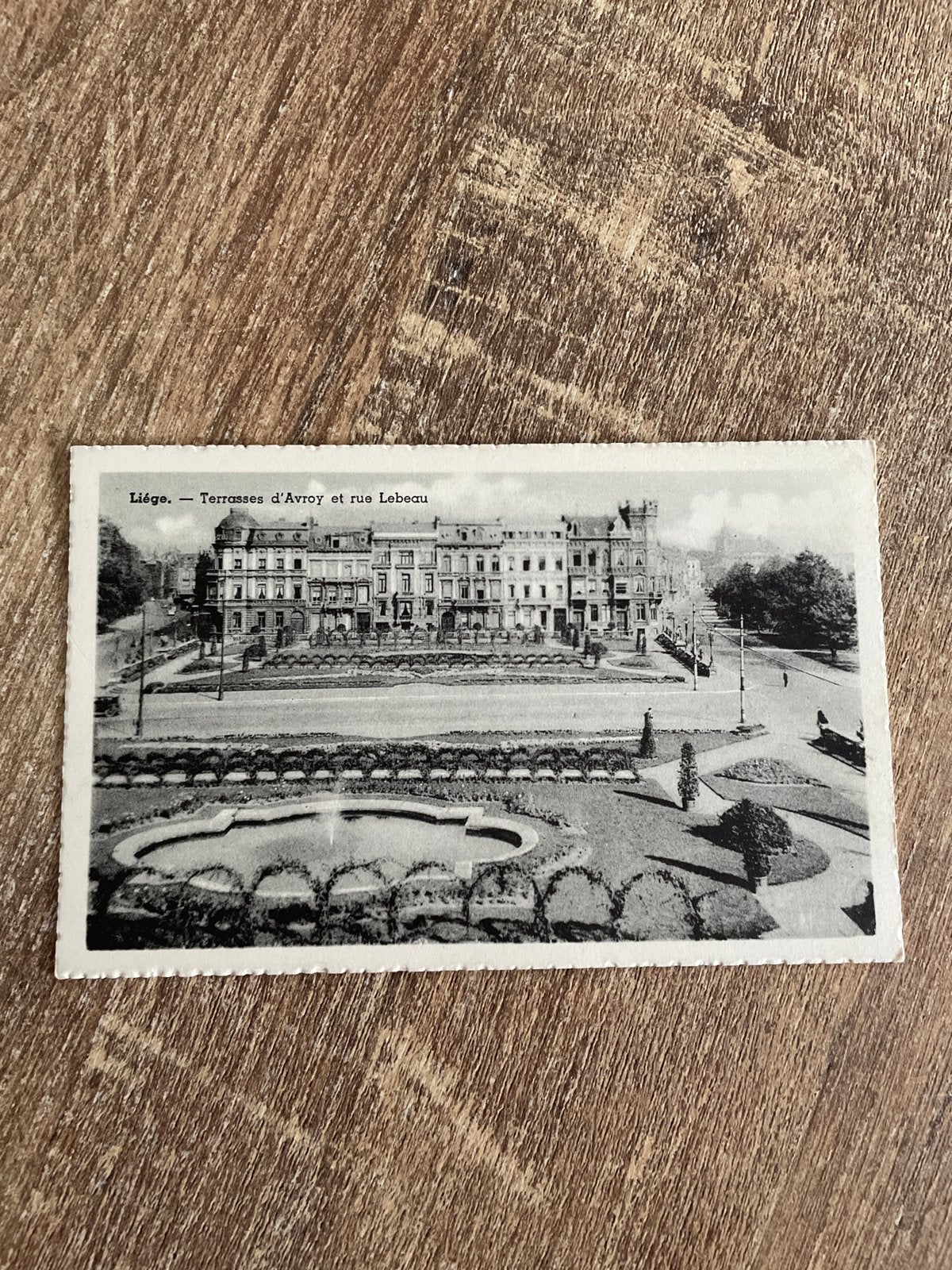 Oude Postkaart Luik - Terrasses d'Avroy et rue Lebeau, Ophalen of Verzenden, Gelopen, Luik