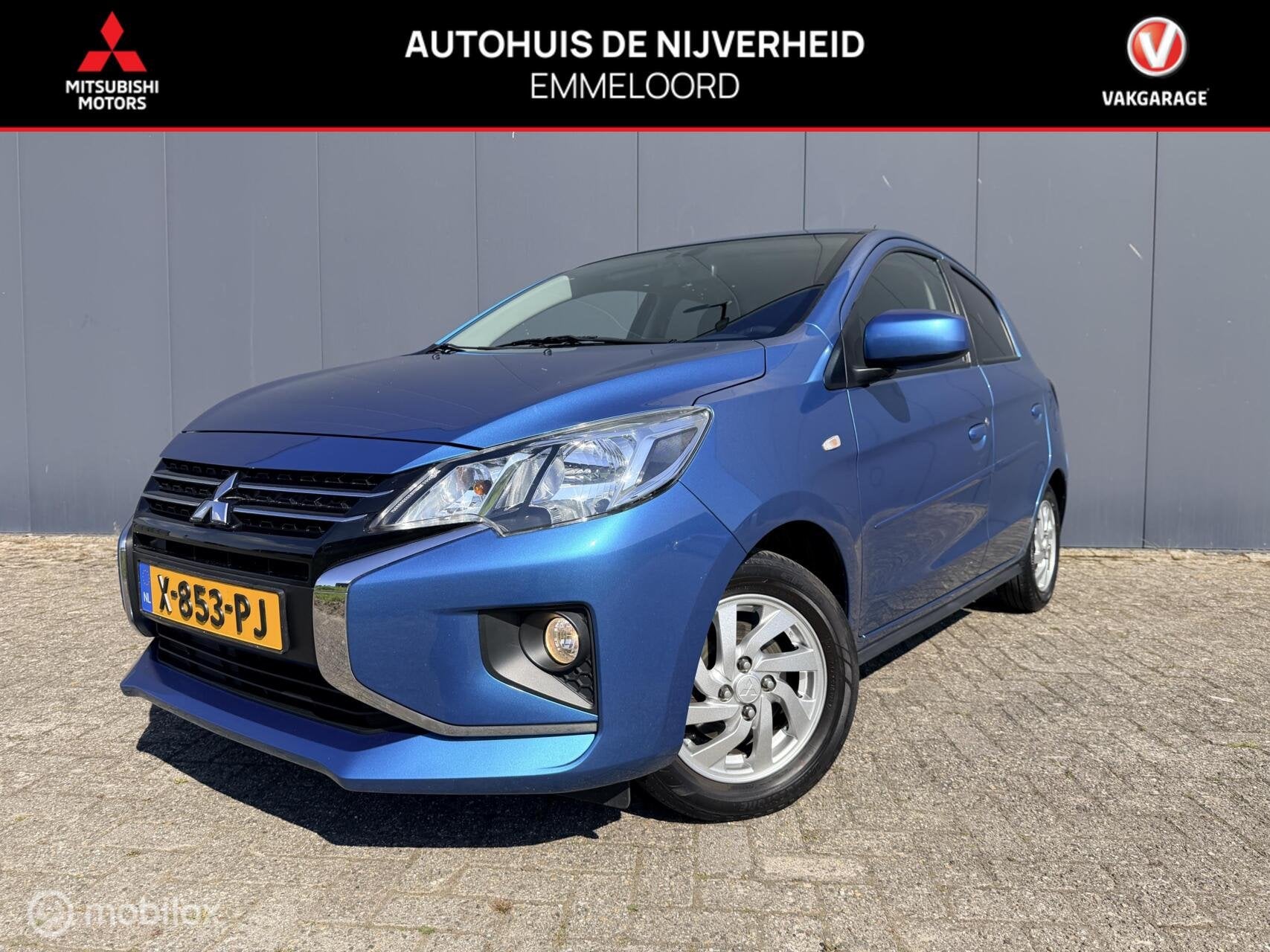 Mitsubishi Space Star 1.2 Dynamic, Auto's, 12 maanden, Stof, Gebruikt, Blauw