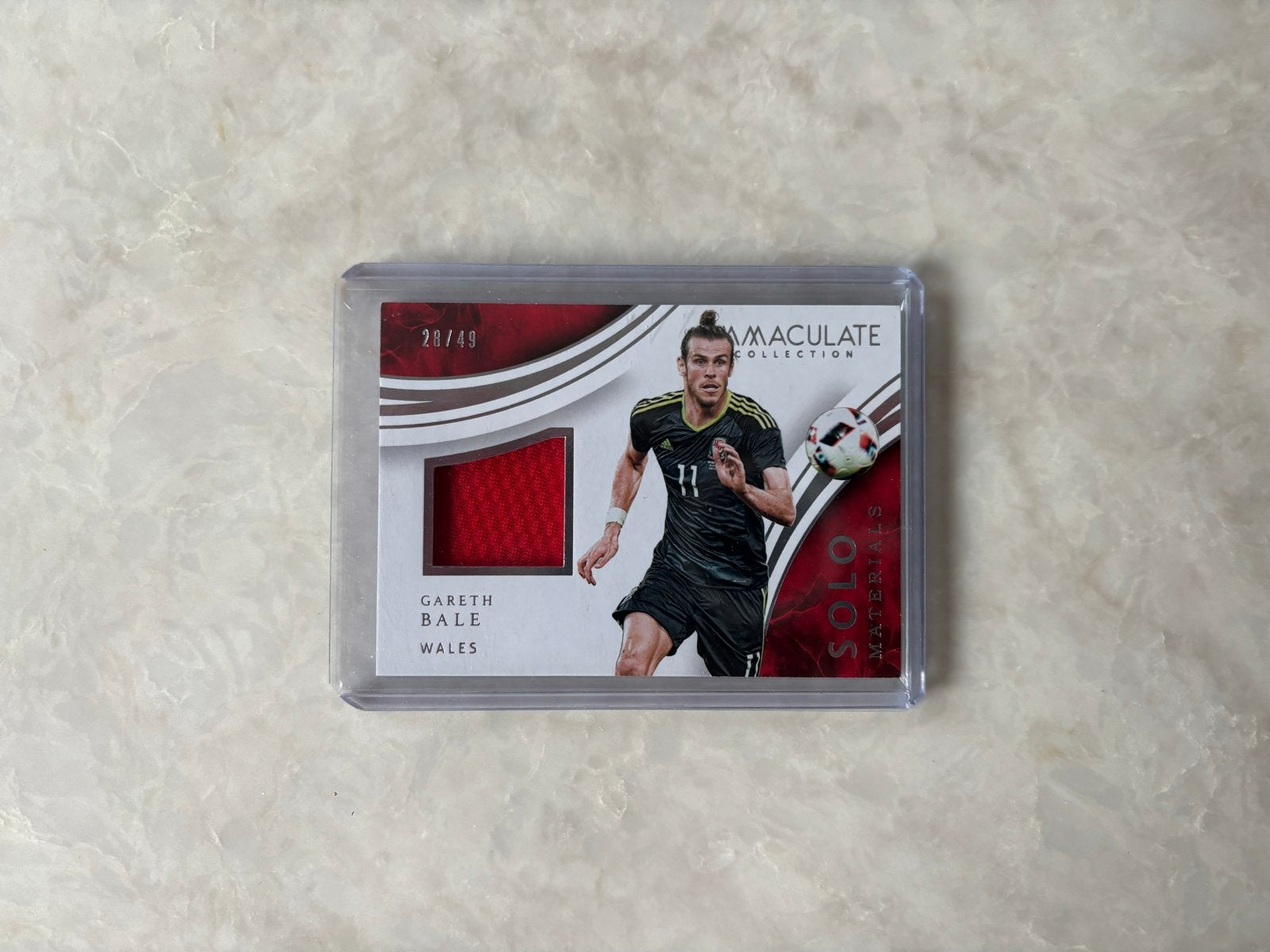 2017 Panini Immaculate Gareth Bale Match-worn 28/49, Ophalen of Verzenden, Zo goed als nieuw, Buitenlandse clubs, Spelerskaart