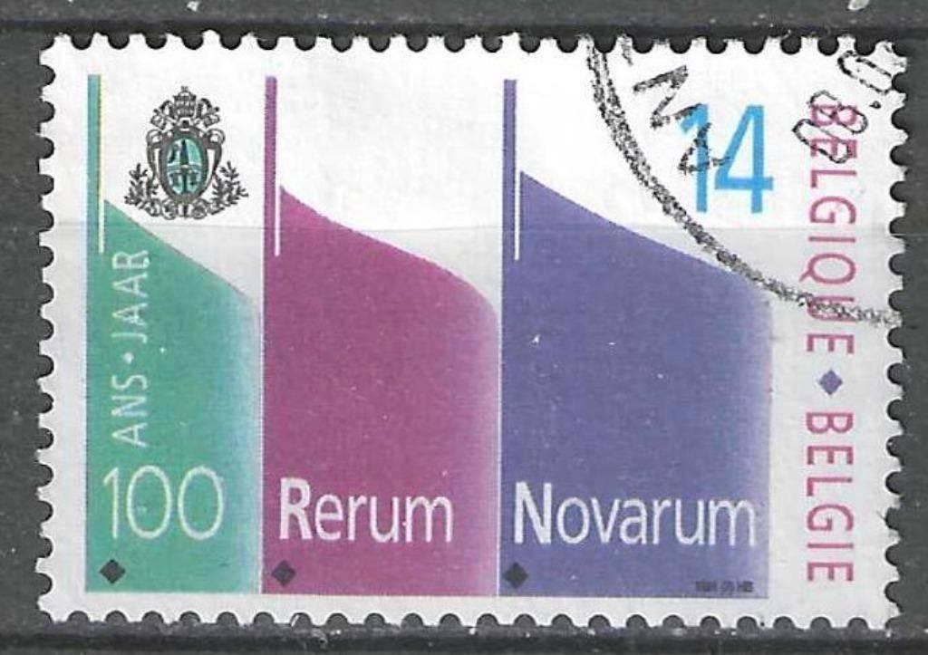 Belgie 1991 - Yvert/OBP 2408 - 100 Jaar Rerum Novarum (ST), Verzenden, Gestempeld
