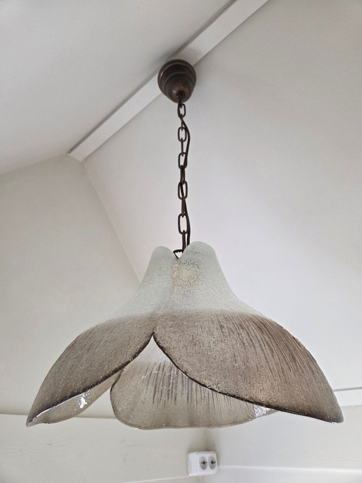 vintige tulp Peill & Putzler hanglamp, Ophalen, Zo goed als nieuw, Glas, Mid country / modern