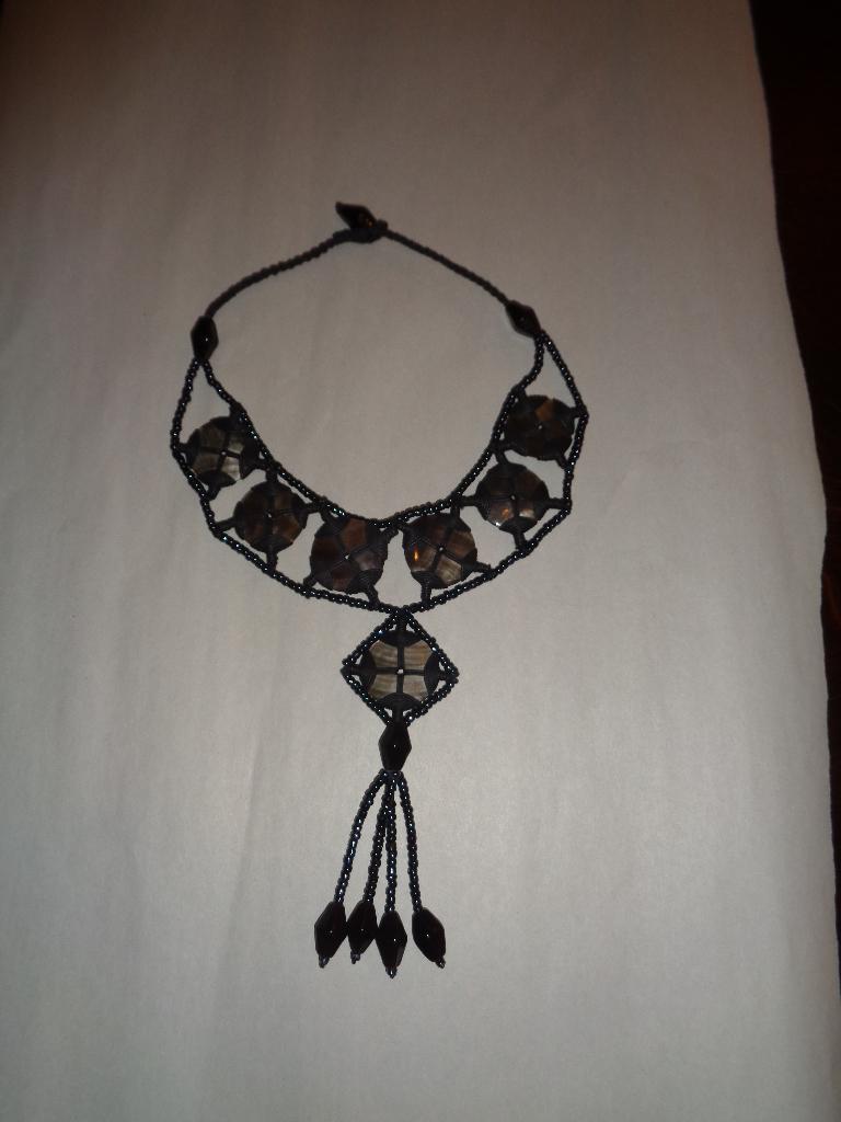 MARCCAIN zwarte kralen ketting, Sieraden, Tassen en Uiterlijk, Verzenden, Nieuw, Zwart, Overige materialen