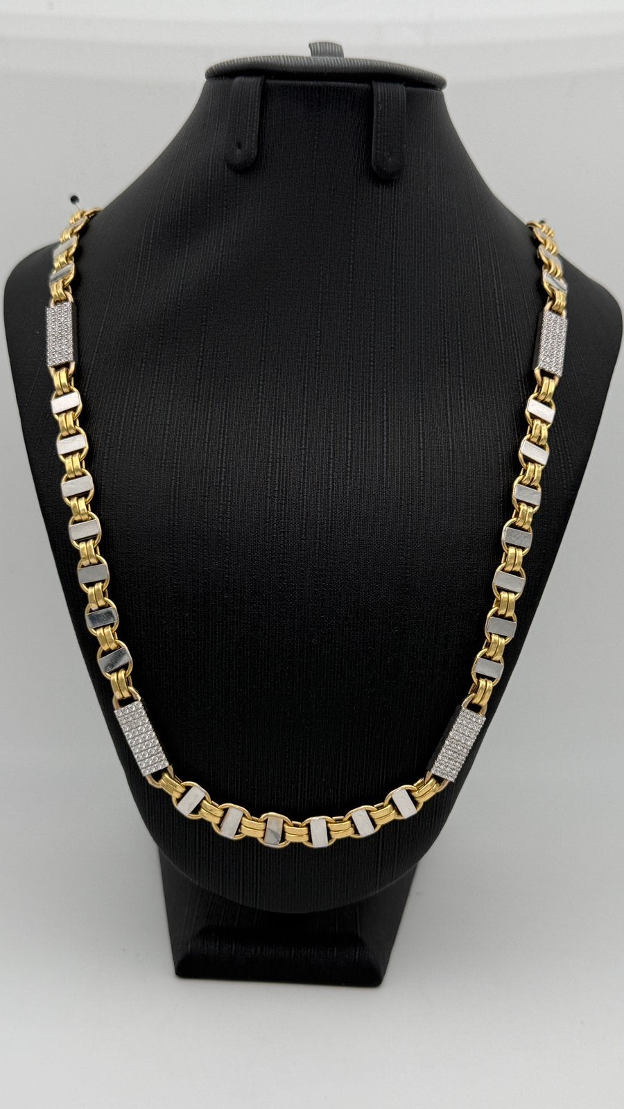 Bieden! 18 karaat goud platte magnum ketting 70 cm - Nieuw, Nieuw, Ophalen of Verzenden, Nvt, Nvt