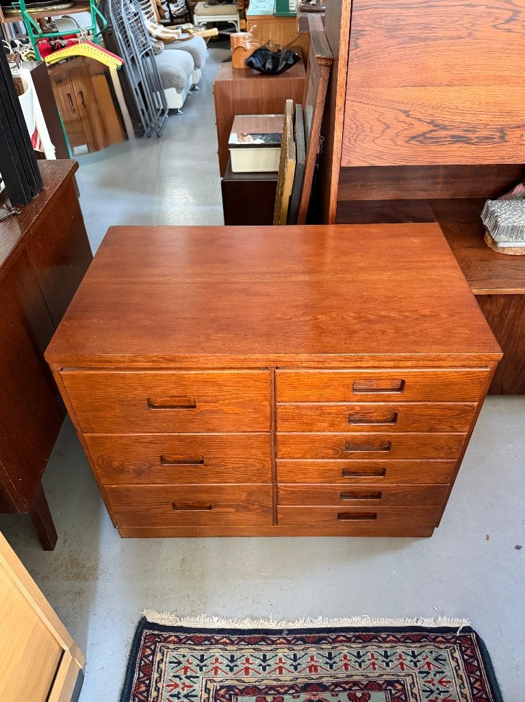 Vintage Uffe Ikea ladekast, jaren 60 / 70 grenen archiefkast, Ophalen, Gebruikt, Ikea, -