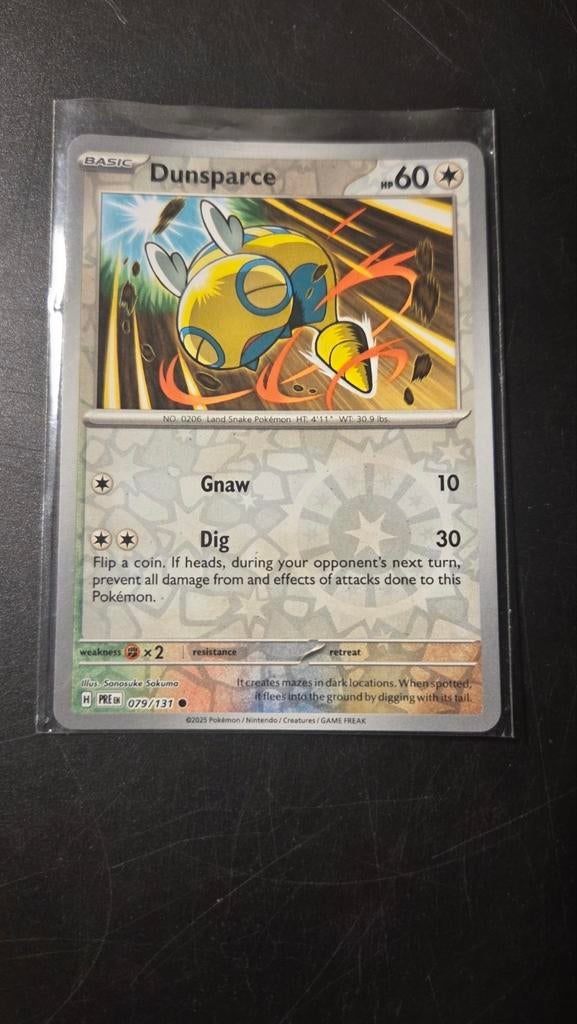 Dunsparce 079/131 (Reverse Holo) prismatic evolution, Verzenden, Zo goed als nieuw, Losse kaart, Foil