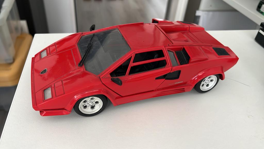 Tonka 1:18 Lamborghini Countach modelauto Rood, Overige merken, Gebruikt, Auto, Groter dan 1:32