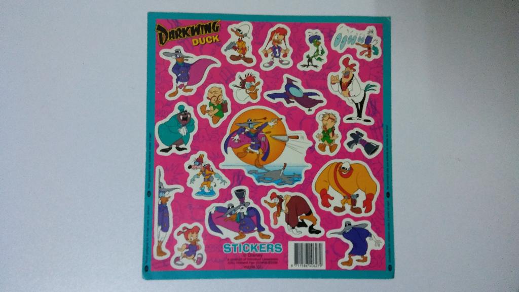 Darkwing Duck stickers stickervel Disney tekenfilm superheld, Ophalen of Verzenden, Zo goed als nieuw, Strip of Tekenfilm