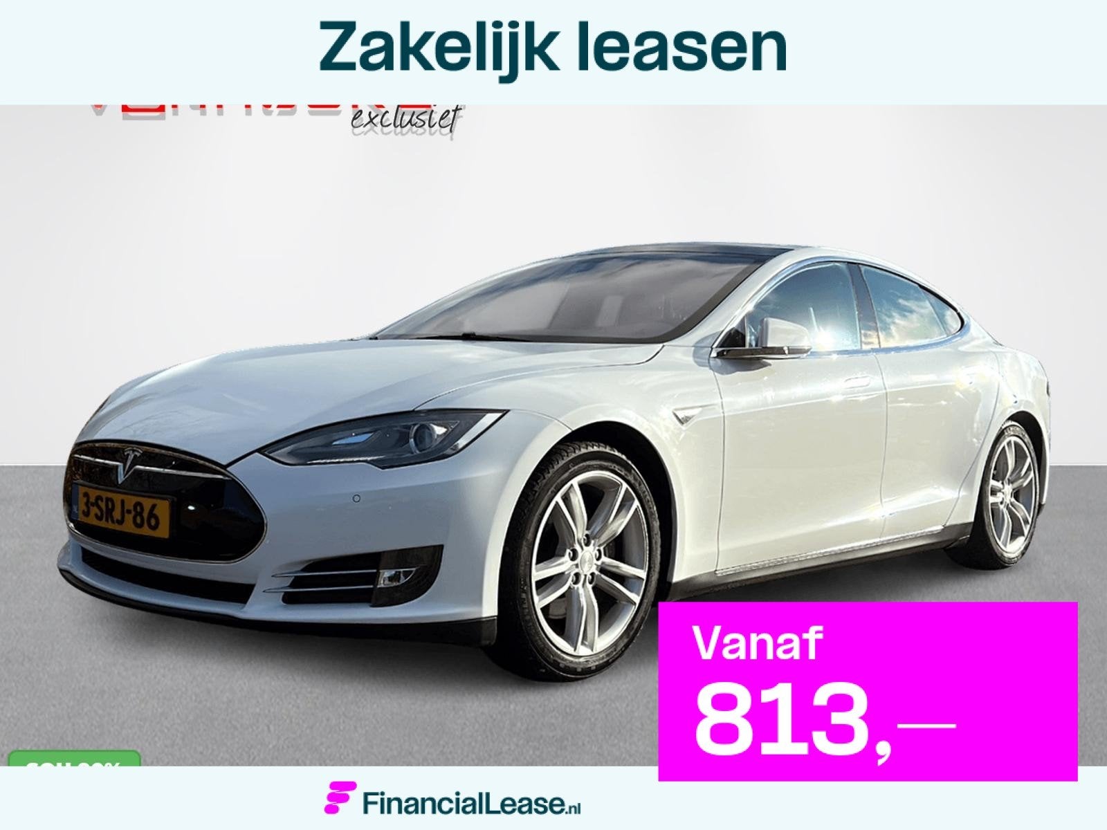 Tesla Model S P85 Signature 7-pers. FREE Superchargen!, Achterwielaandrijving, Gebruikt, Model S, 7 stoelen
