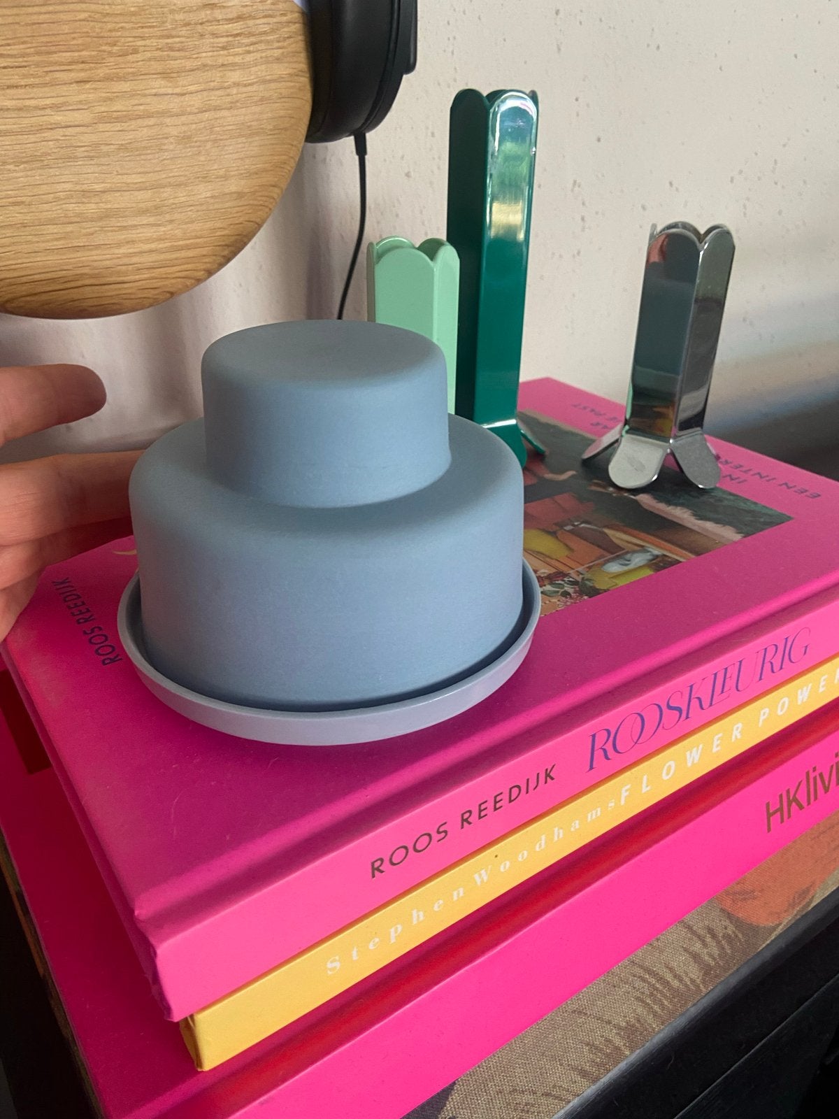 Hella Duijs stolpje - Uniek design object, Ophalen of Verzenden, Gebruikt, Blauw, Modern