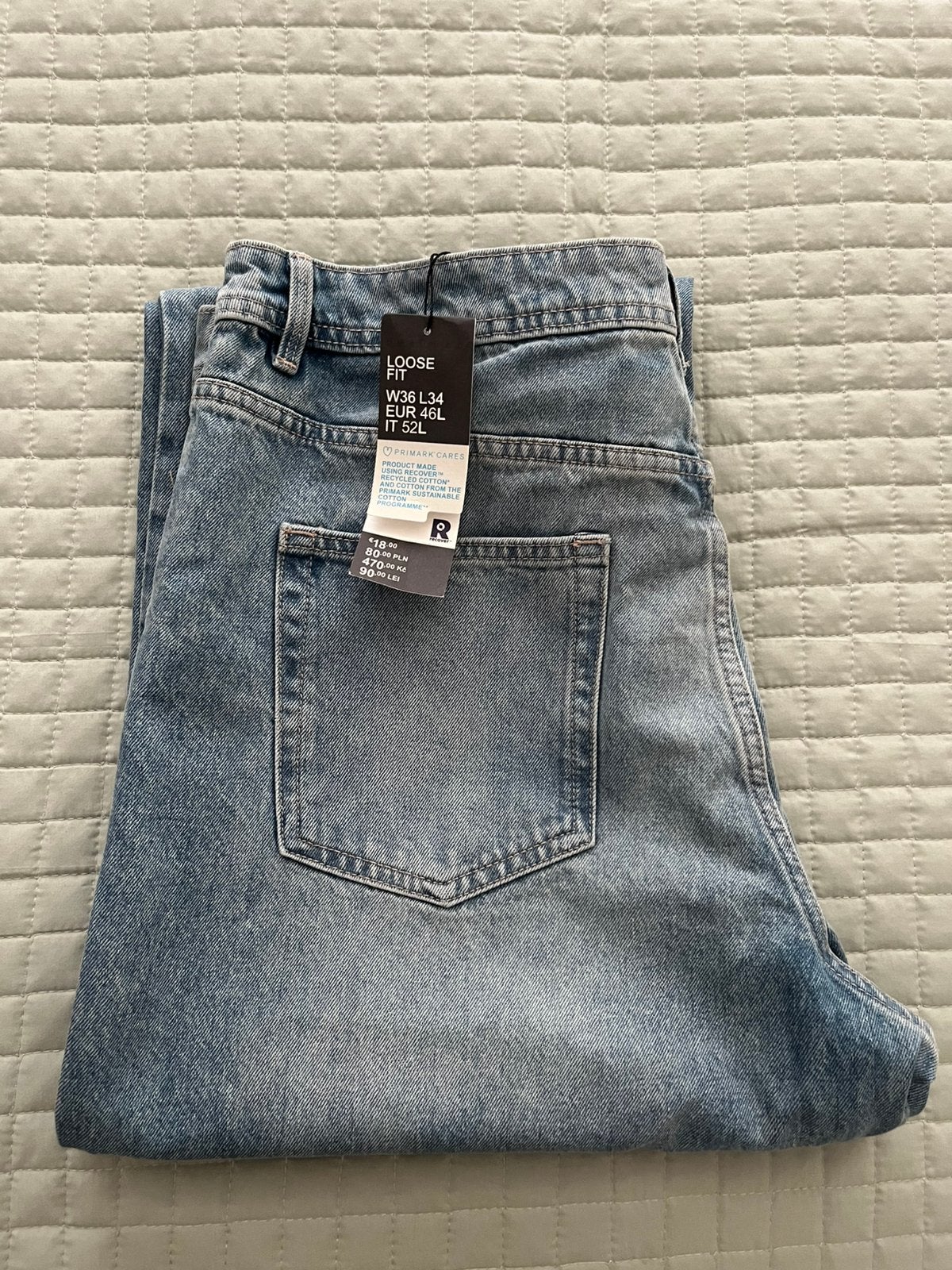Nieuwe loose fit jeans Primark maat W36 L34, Kleding | Heren, Ophalen of Verzenden, Nieuw, Blauw, W36 - W38 (confectie 52/54)