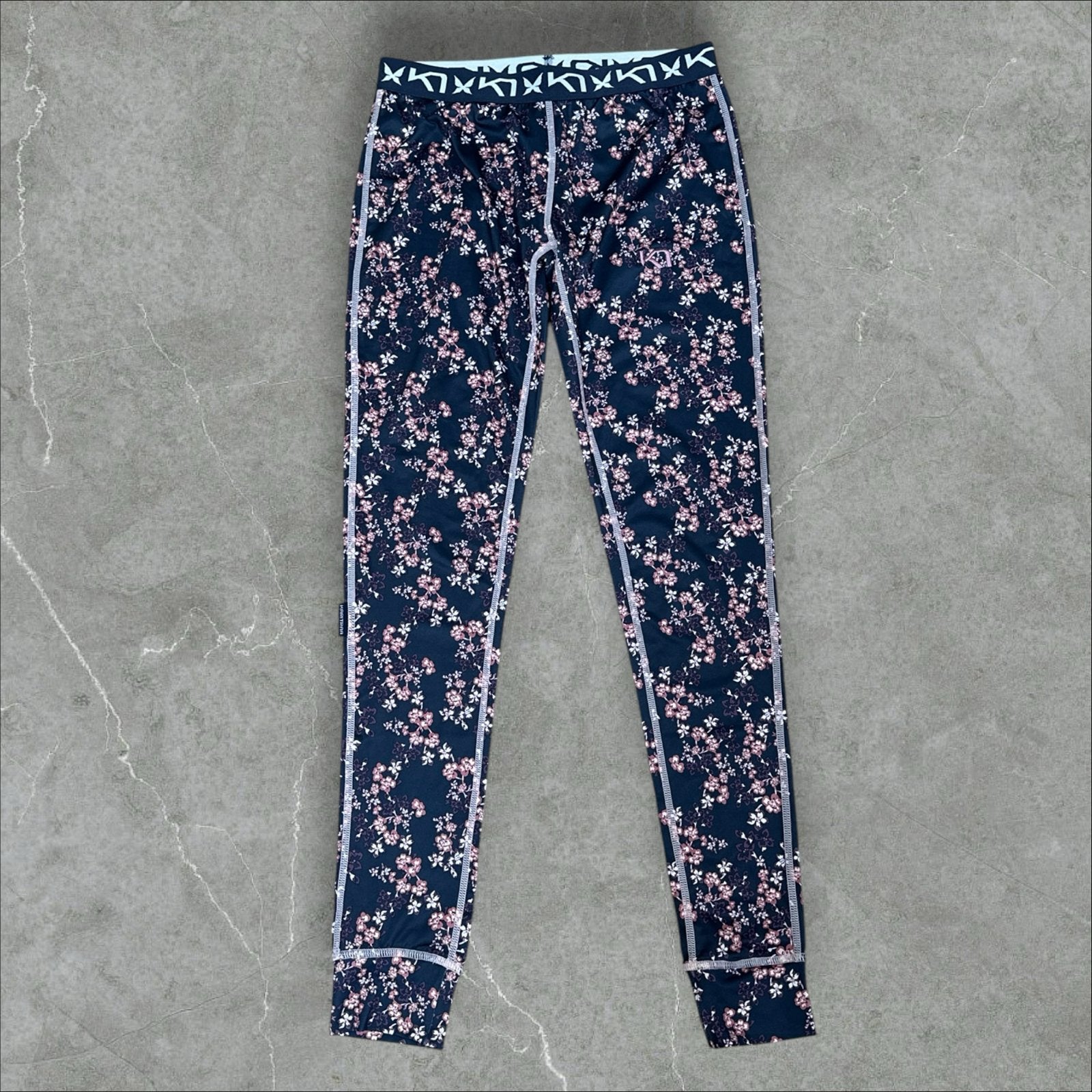 Kari Traa legging met bloemenprint, maat M, Legging, Blauw, Maat 40/42 (M), Ophalen of Verzenden