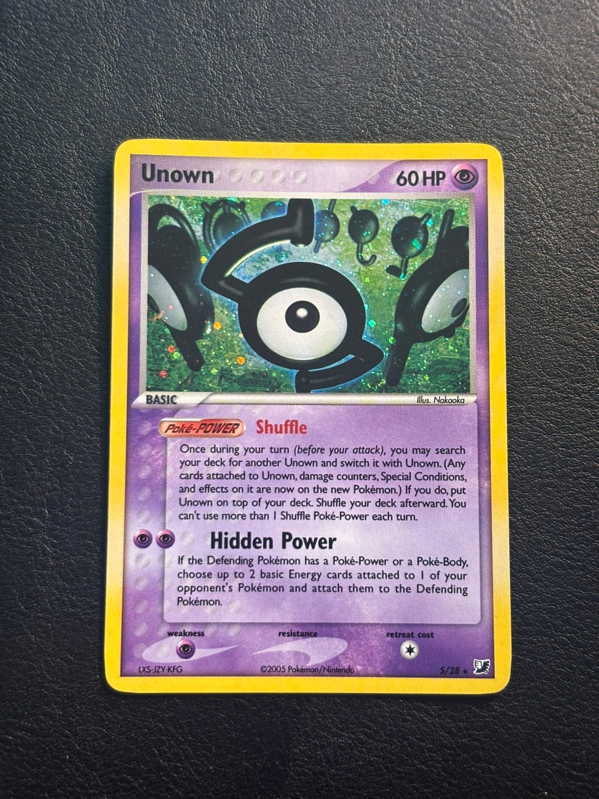 Unown holo - Unseen Forces S/28 (EXC/NM), Ophalen of Verzenden, Zo goed als nieuw
