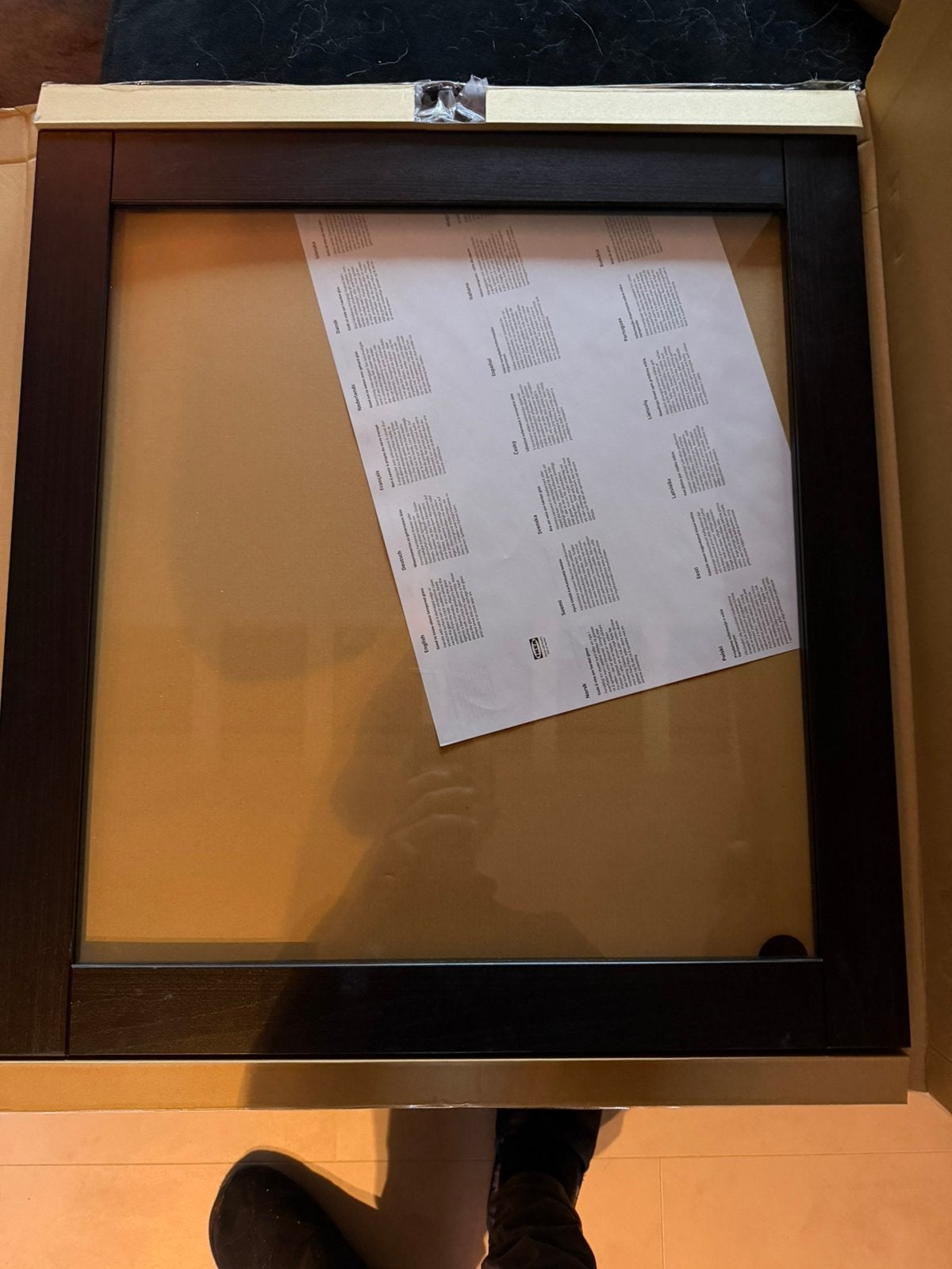 Ikea Besta kastdeur - Sindvik met glas - zwart bruin hout, Ophalen of Verzenden, Zo goed als nieuw
