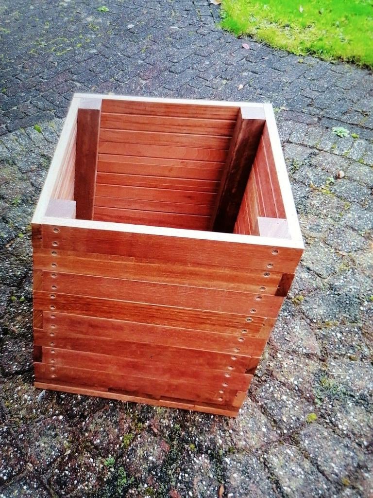 Hardhouten plantenbakken, Tuin en Terras, Bloembakken en Plantenbakken, Ophalen, Nieuw, Vierkant, Hout