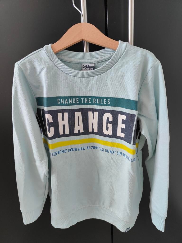 Stoere Scamps & Boys sweater maat 128, Kinderen en Baby's, Kinderkleding | Maat 128, Gebruikt, Jongen of Meisje, Trui of Vest