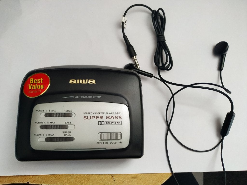 Aiwa HS-GS152 Walkman Super Bass, Audio, Tv en Foto, Ophalen of Verzenden, Walkman