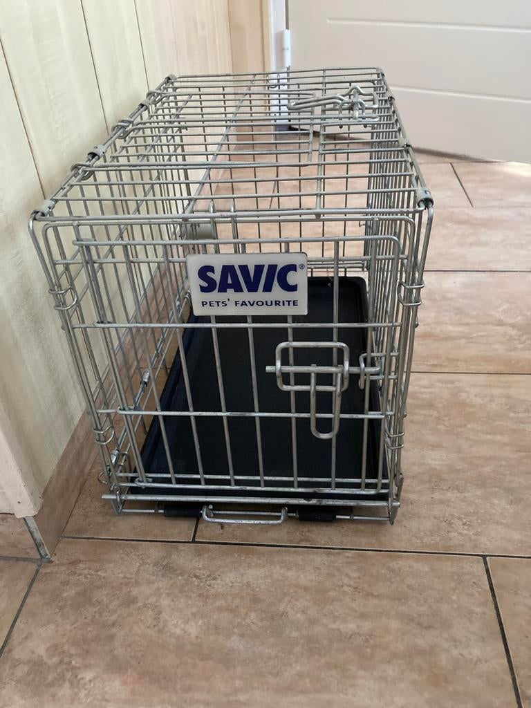 SAVIC Hondenbench/kattenbench 53x32x35 met kussentie, Ophalen, Gebruikt