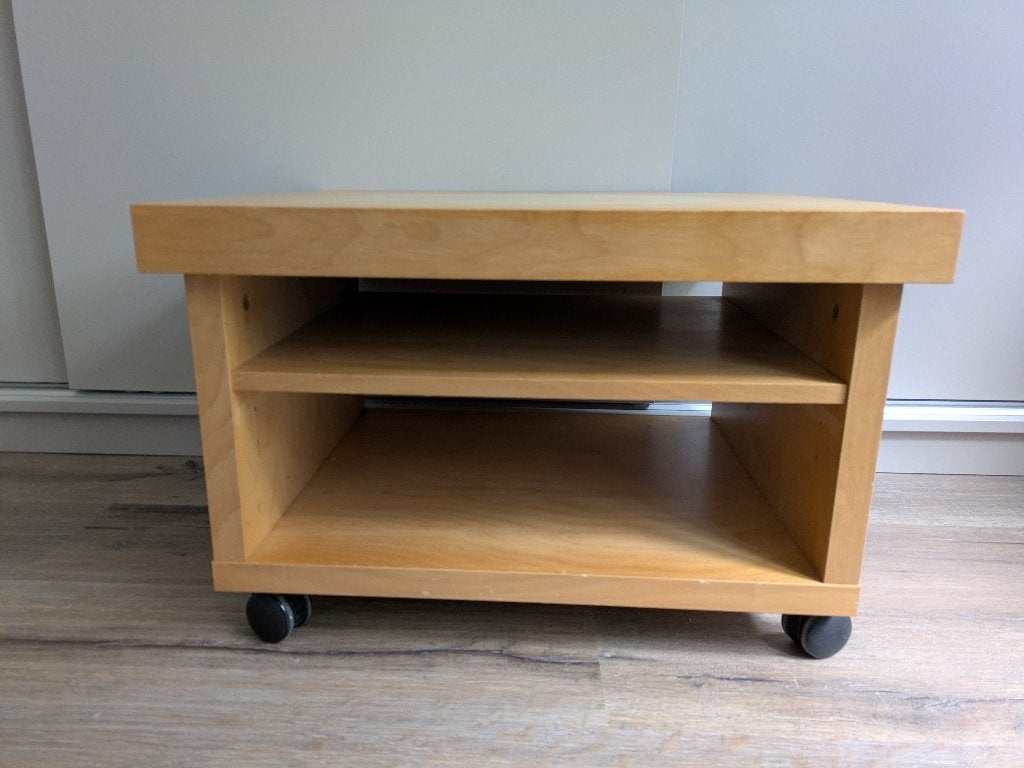 IKEA Oppli audiomeubel / bijzettafel op wielen, Huis en Inrichting, Ophalen, Gebruikt, 50 tot 100 cm, Scandinavisch of Retro/Vintage IKEA
