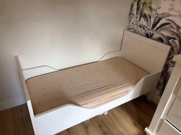 Bopita Peuterbed Wit, Gebruikt, 70 tot 85 cm, Lattenbodem, 140 tot 160 cm
