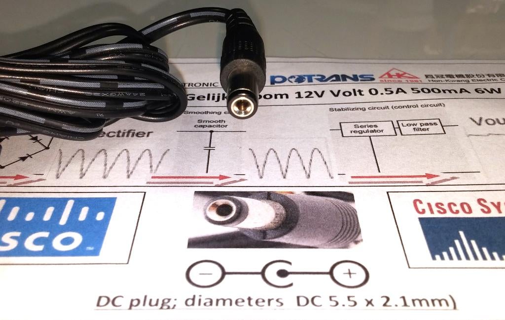 Linksys AD12/0.5A 12V Adapter Rong-Horng RH41-1200500DG, Ophalen of Verzenden, Zo goed als nieuw