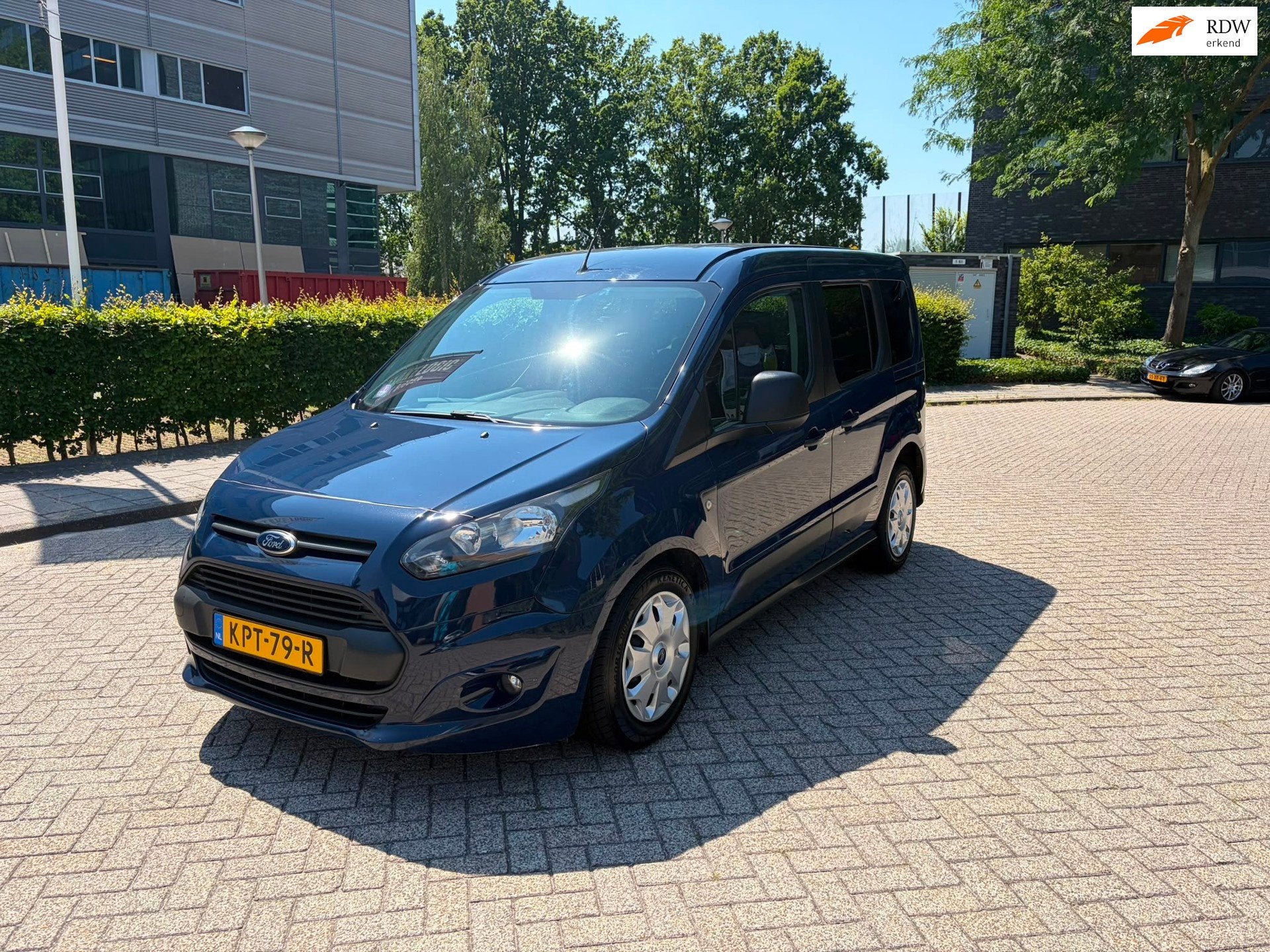 Ford Tourneo Connect Compact 1.0 Trend Airco 5 persoons Nap, Euro 5, 101 pk, Gebruikt, Blauw