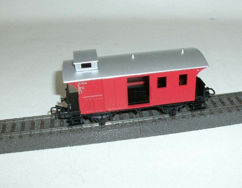 Märklin H0 29755 2 x Personeelsrijtuig uit set Brandweer nw., Gelijkstroom of Wisselstroom, Wagon, Ophalen of Verzenden, Zo goed als nieuw