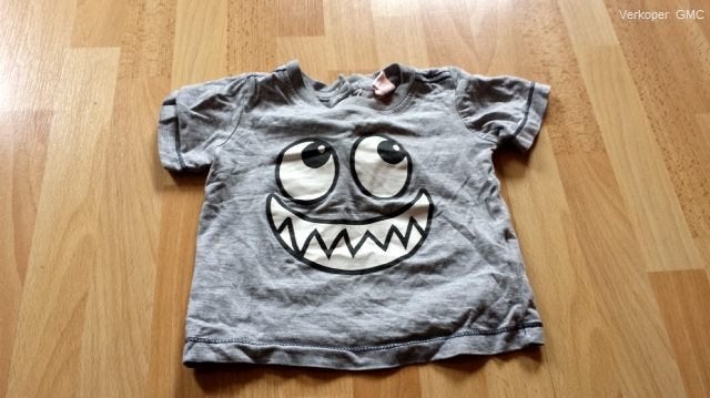 Frendz baby boys shirt funny face, Kinderen en Baby's, Babykleding | Maat 74, Frendz, Ophalen of Verzenden, Zo goed als nieuw
