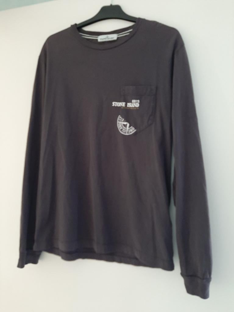 Grijs Stone Island longsleeve maat M, Kleding | Heren, Maat 48/50 (M), Ophalen of Verzenden, Stone Island, Grijs