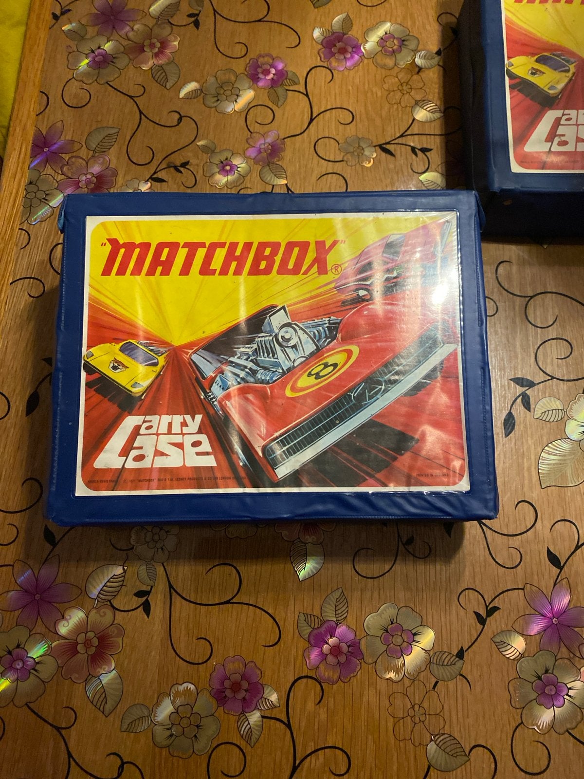 Vintage Matchbox Carry Case met 35+ Matchbox auto's, Ophalen of Verzenden, Gebruikt