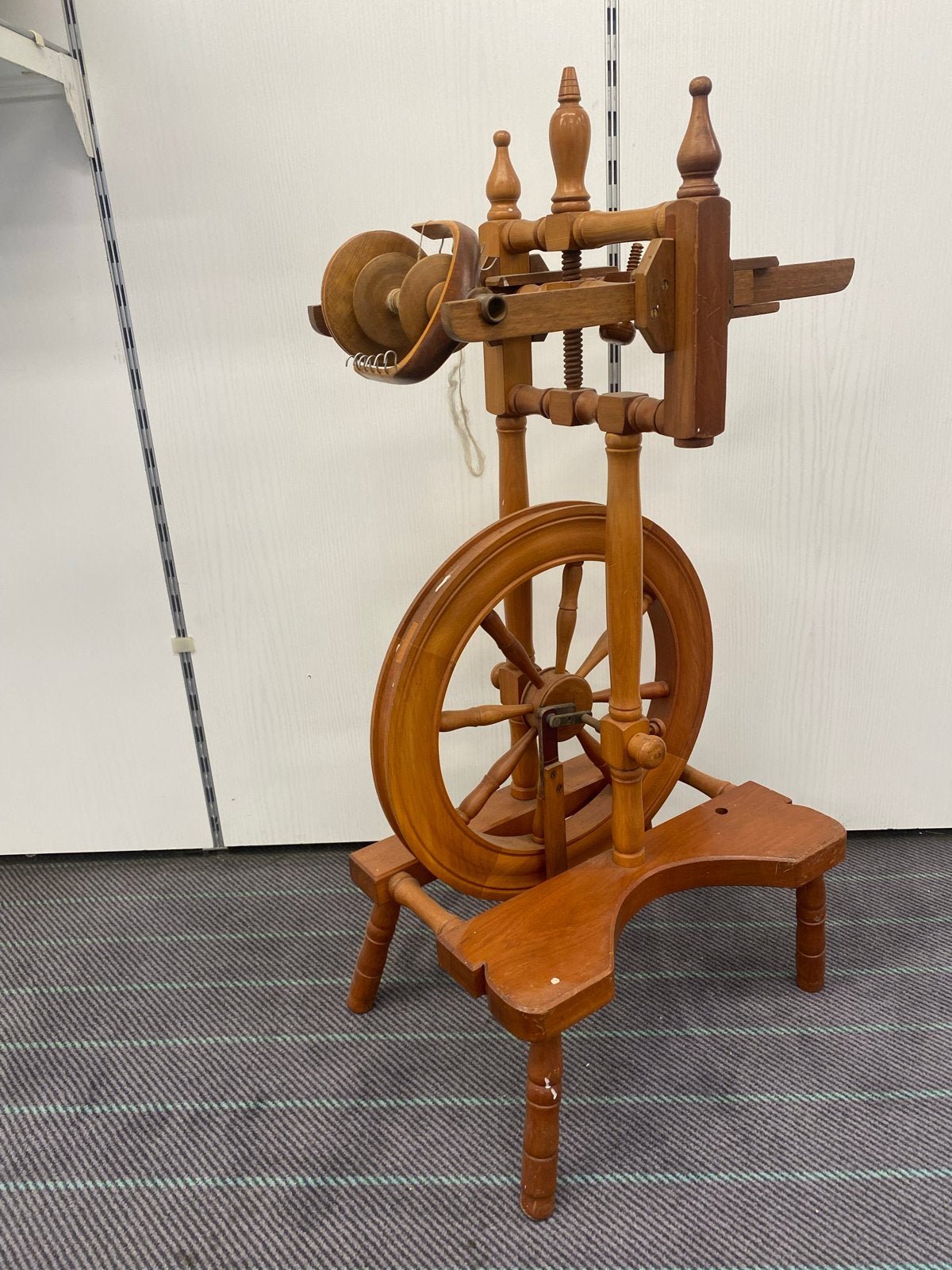 Vintage houten spinnewiel - ca. 95cm hoog, Ophalen, Gebruikt, Spinnewiel