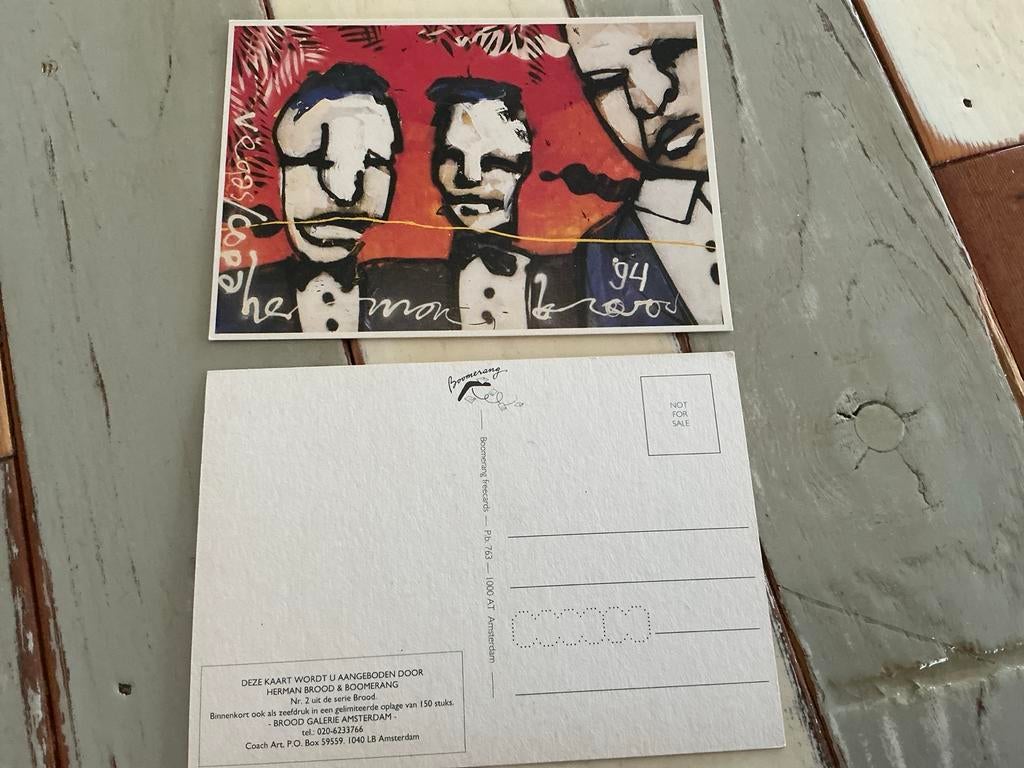 Herman Brood ansichtkaart - Boomerang serie nr. 2, Verzenden, 1980 tot heden, Ongelopen