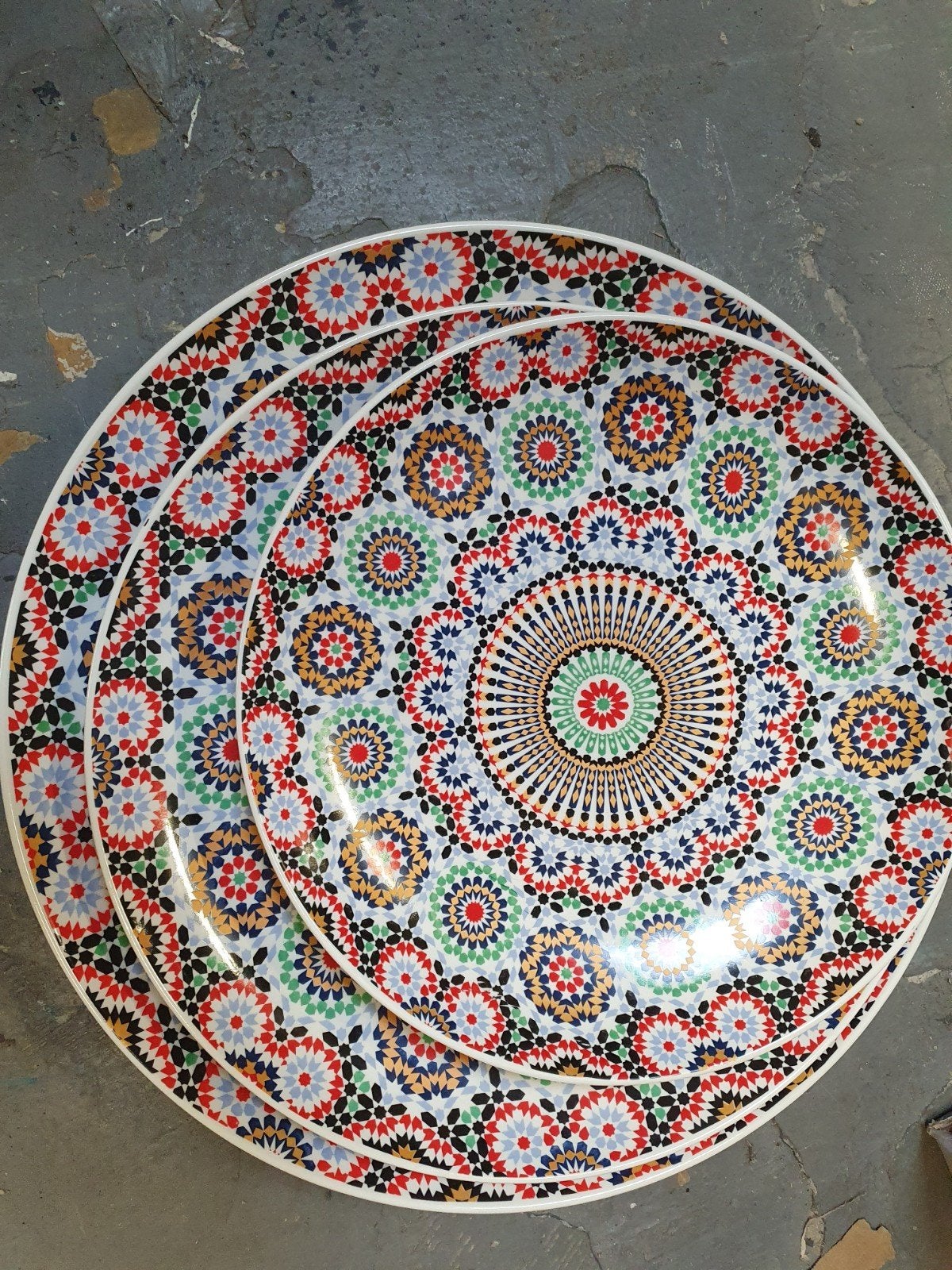 Marokkaanse Mozaïek Keramische Borden - Diverse Maten, Ophalen, Bord(en), Overige stijlen, Info@decorini.nl