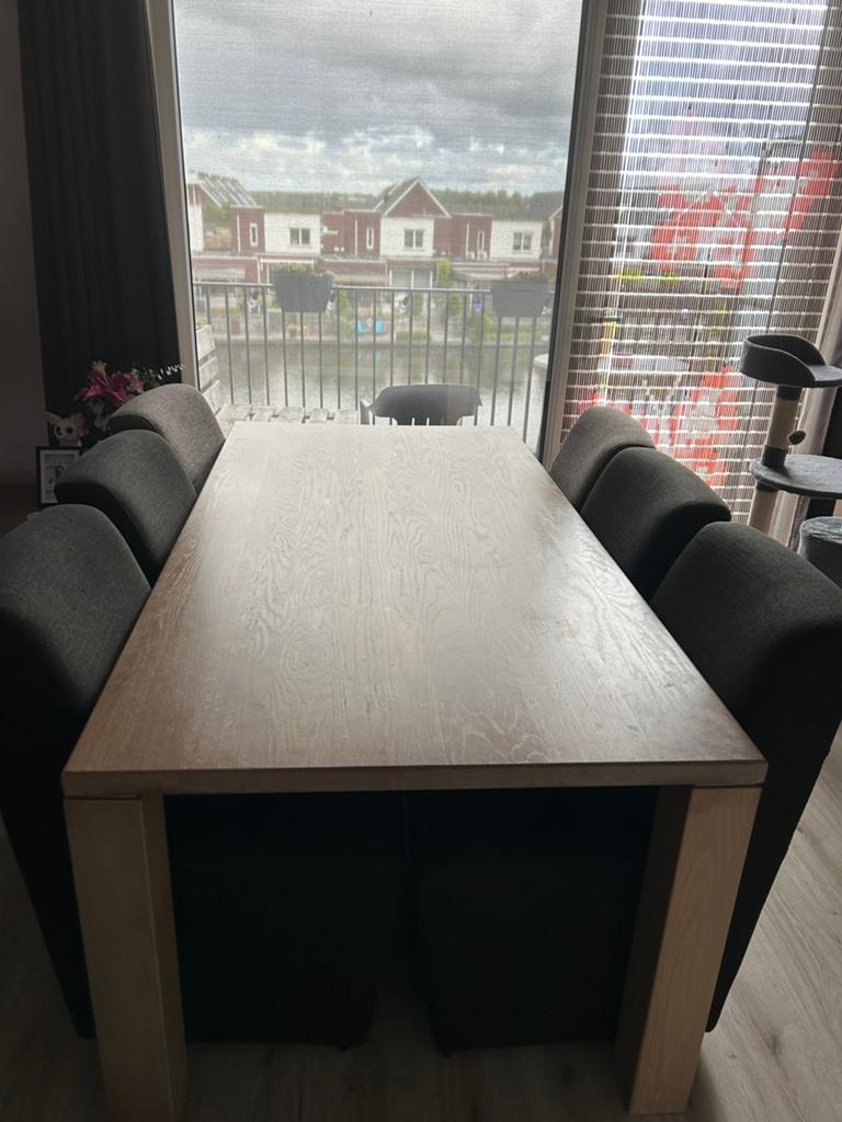 Eettafel 6persoons, Huis en Inrichting, Tafels | Eettafels, Ophalen, Rechthoekig, 200 cm of meer, 50 tot 100 cm