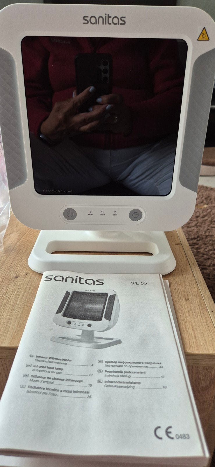 Sanitas SIL 55 Infraroodlamp - Nieuwstaat, Witgoed en Apparatuur, Persoonlijke-verzorgingsapparatuur, Ophalen of Verzenden, Zo goed als nieuw