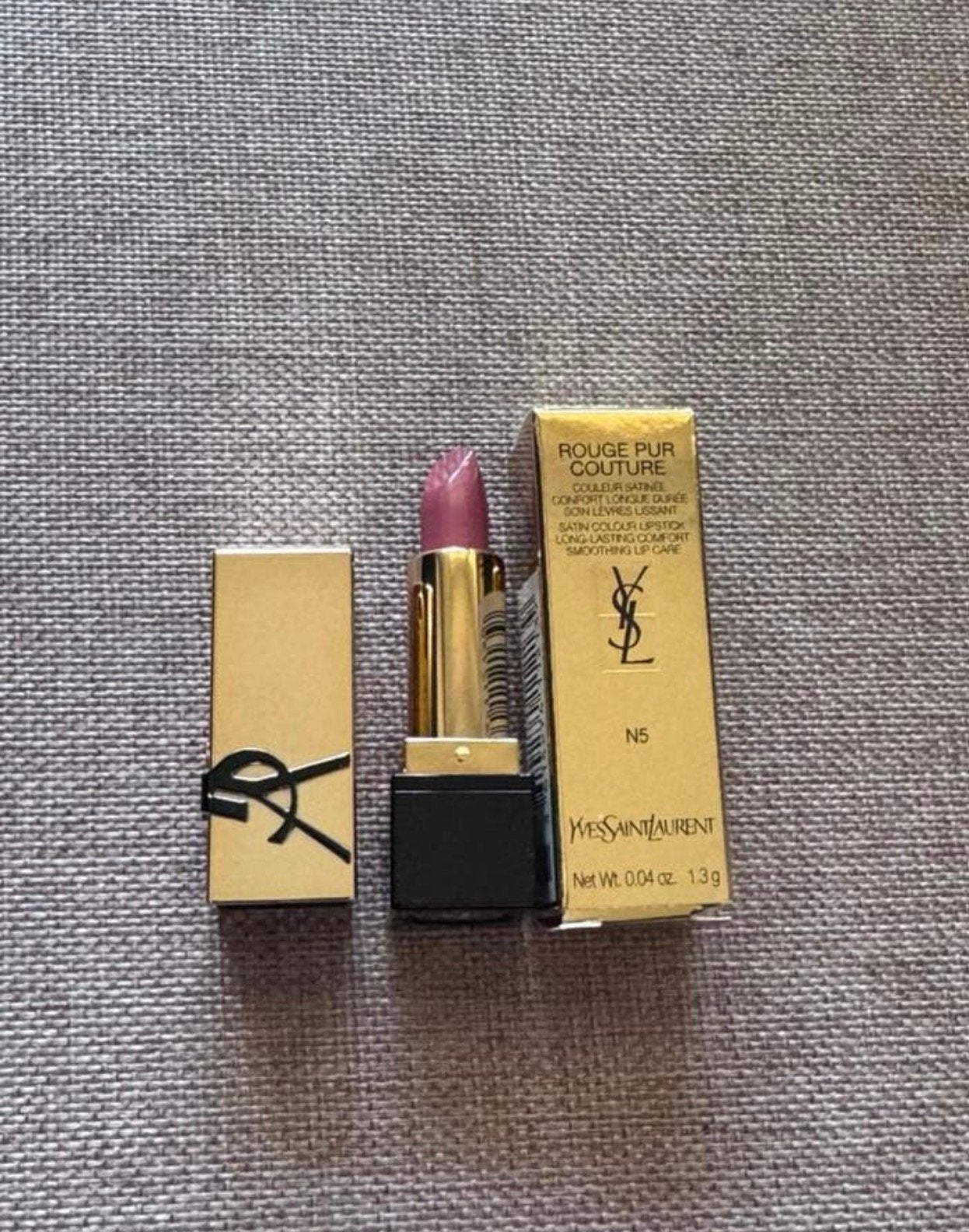 YSL rouge pur couture mini lipstick N5 tribute nude nieuw!, Lippen, Verzenden, Nieuw, Make-up