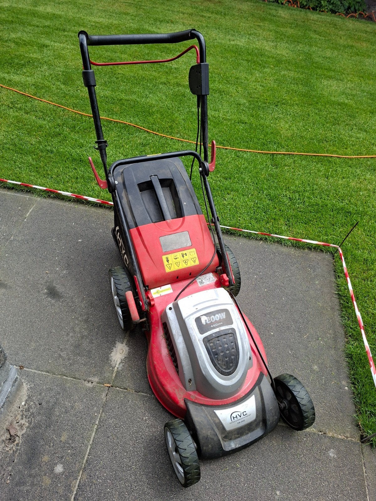 HVC Elektrische Grasmaaier 1800W 460mm - Goede Staat, Ophalen, Cirkelmaaier, Gebruikt, Elektrische grasmaaier
