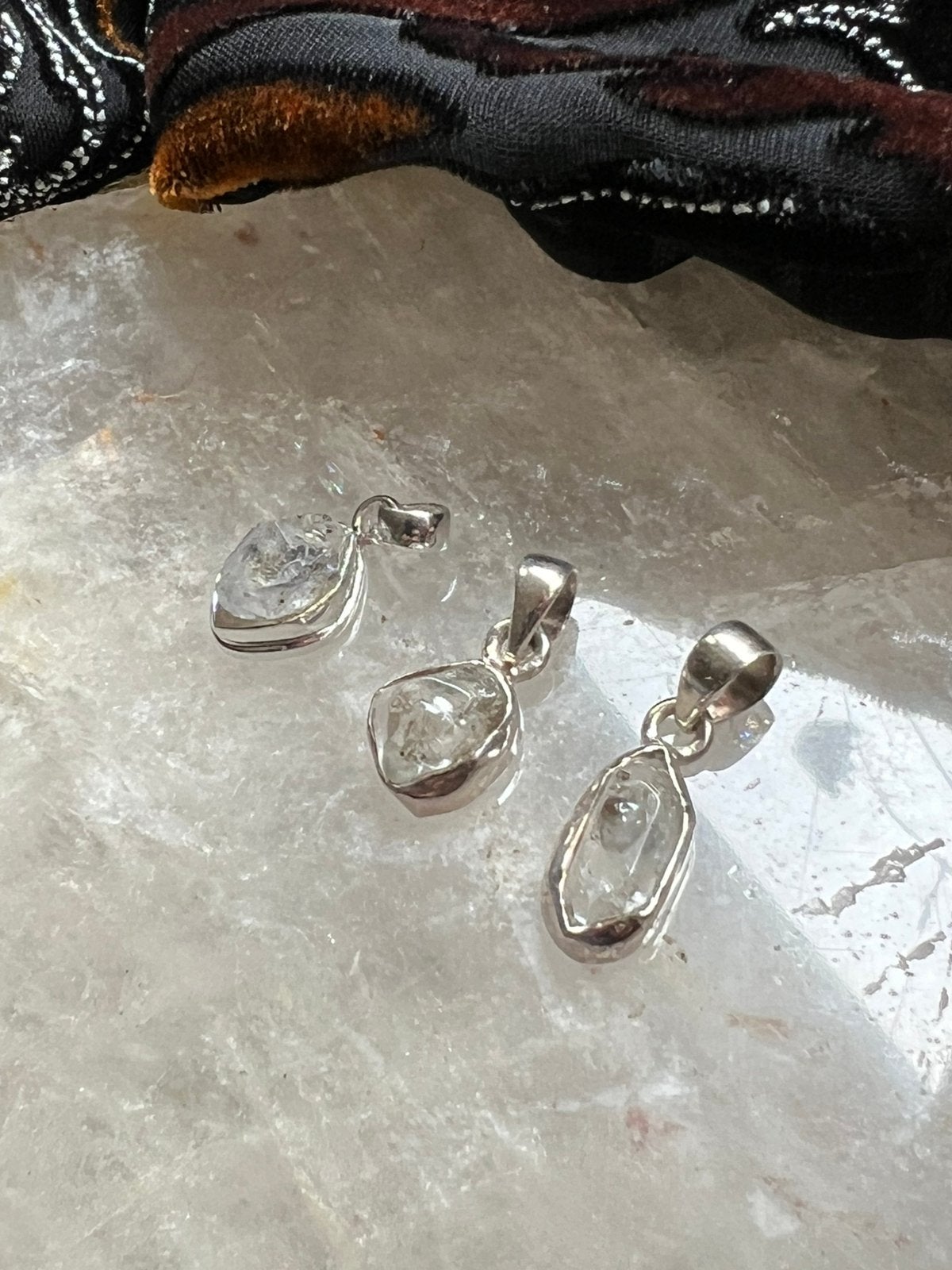 Herkimer diamant hanger zilver beschermt transformatie uniek, Magnolia11, Nieuw, Ophalen of Verzenden, Met edelsteen