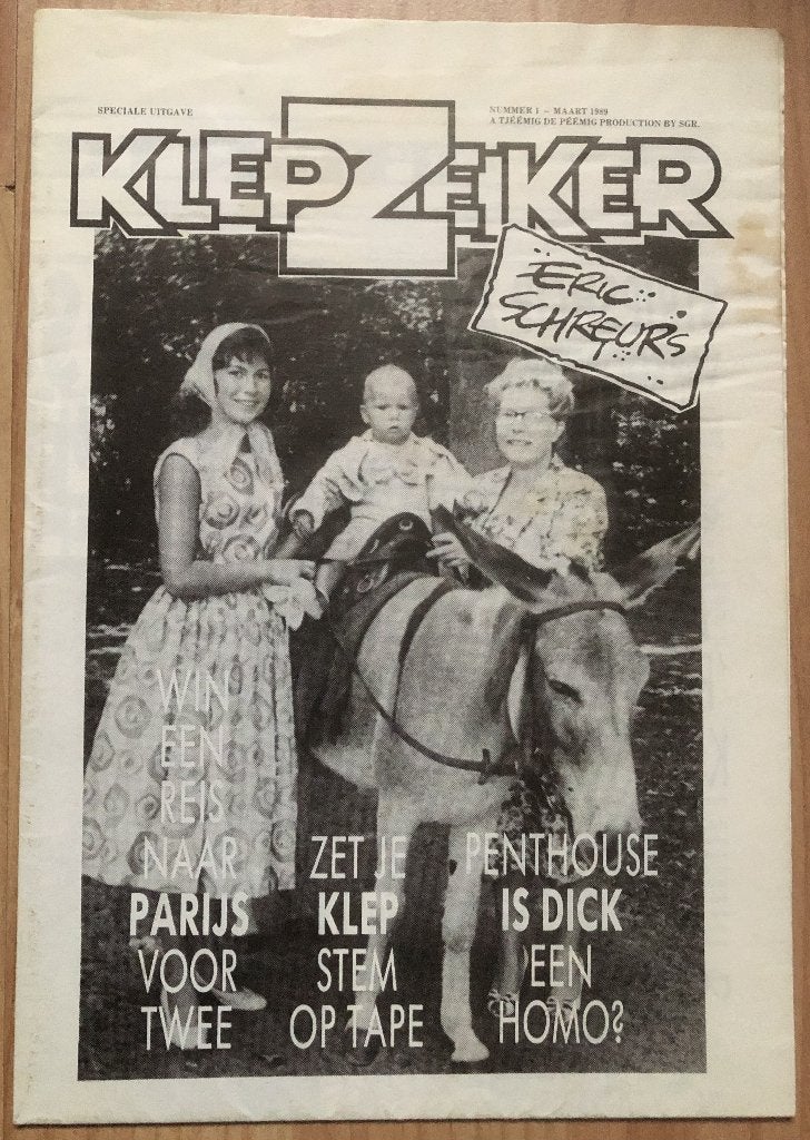 ERIC SCHREURS - SPECIALE UITGAVE KLEPZEIKER - POSTER/, Eén stripboek, Ophalen of Verzenden, Zo goed als nieuw