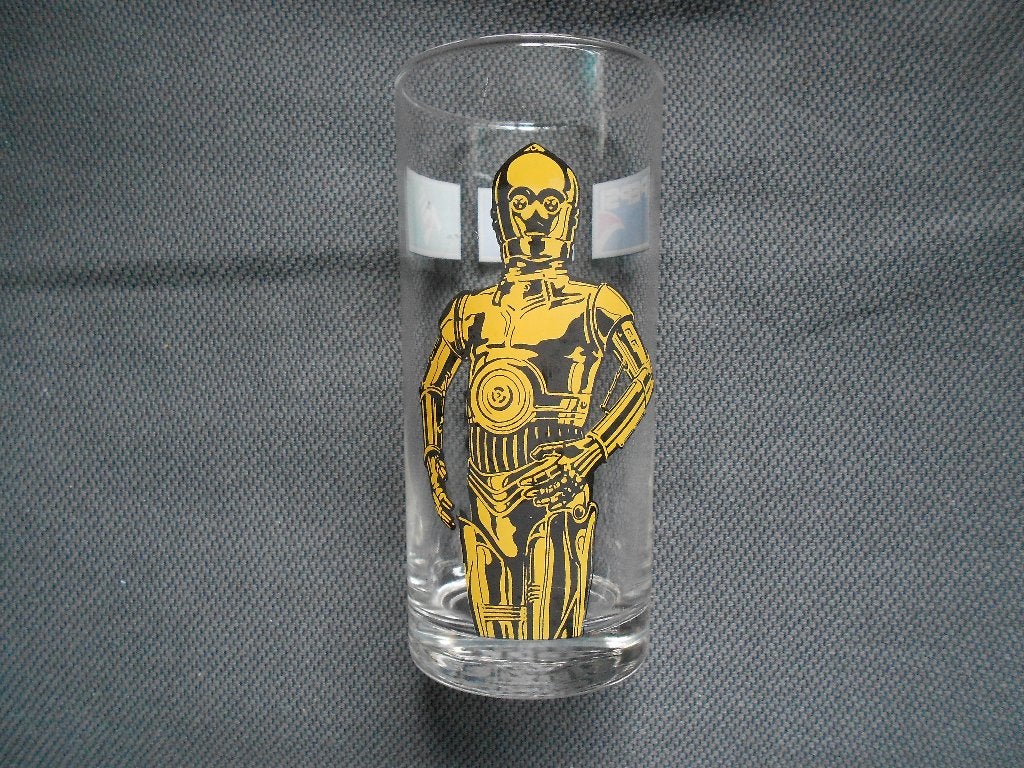C-3PO glas Star Wars, Verzamelen, Star Wars, Ophalen, Zo goed als nieuw, Gebruiksvoorwerp