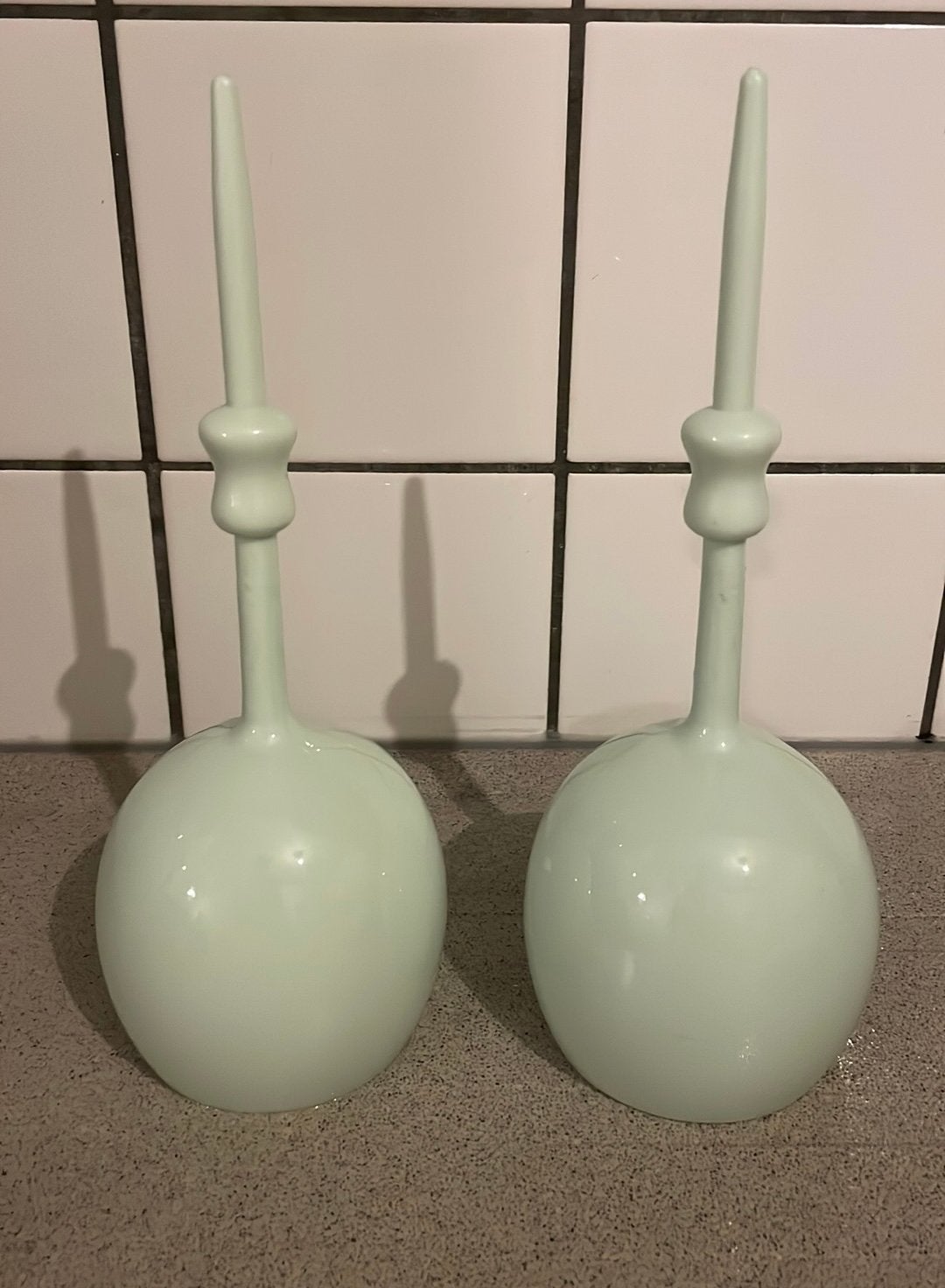 2 superleuke wijnglazen mintgroen kamperen strand tuin, Glas of Glazen, Ophalen of Verzenden, Overige stijlen, Glas