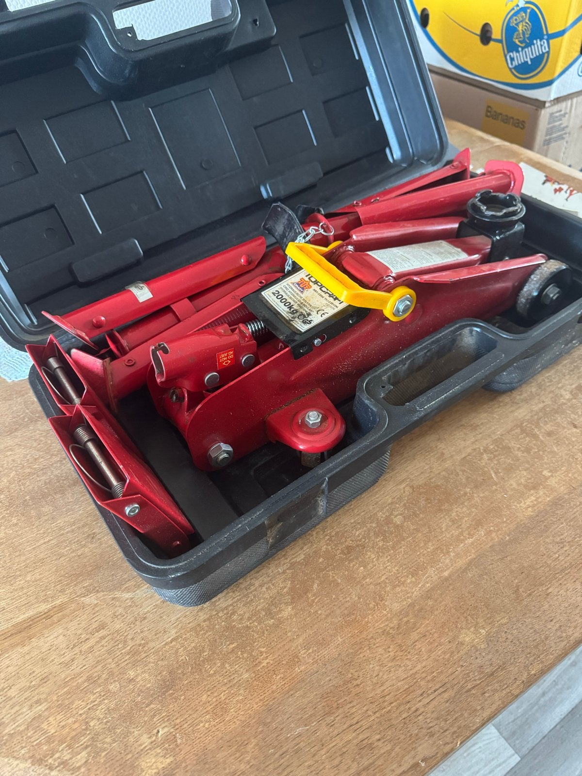 Topcraft Hydraulische Rolkrik 2000kg met assteunen, Ophalen of Verzenden, Gebruikt, Hydraulisch, Garagekrik