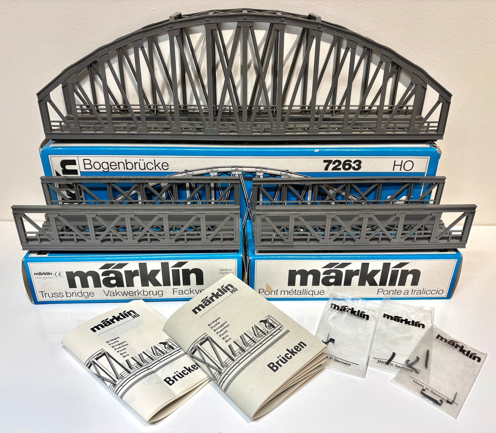 Marklin H0 7263 boogbrug 7262 vakwerkbrug ovp, Wisselstroom, Wagon, Ophalen of Verzenden, Zo goed als nieuw